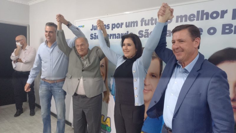 “Se fosse fácil, não seria eu a candidata do MDB” declara Simone Tebet em visita a São Bernardo