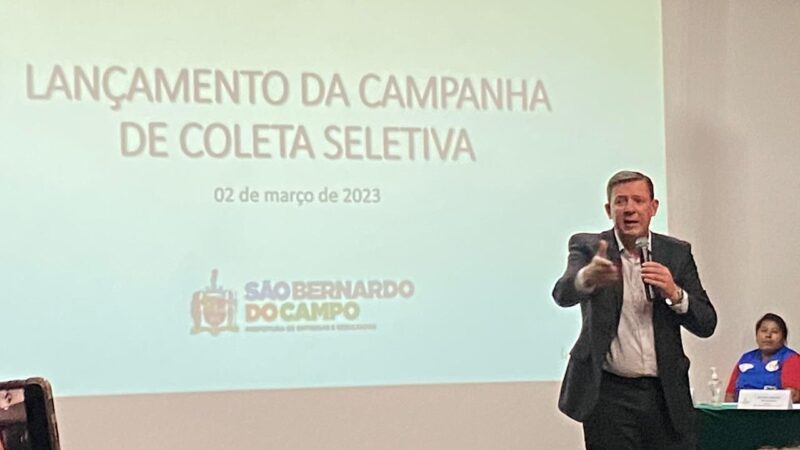 Prefeitura de São Bernardo lança campanha de coleta seletiva na cidade 