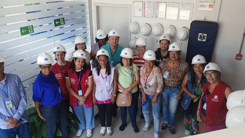 Equipe da Secretaria faz visita técnica à ETE Mauá e reforça integração entre saneamento e políticas para mulheres